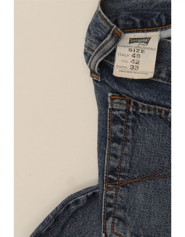 Carrera Mens Straight Jeans W33 L34 Blue Cotton