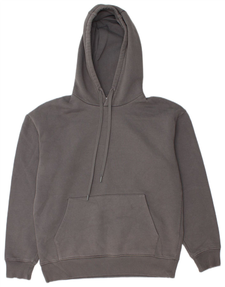 ZARA Mens Hoodie Jumper Small Grey Cotton