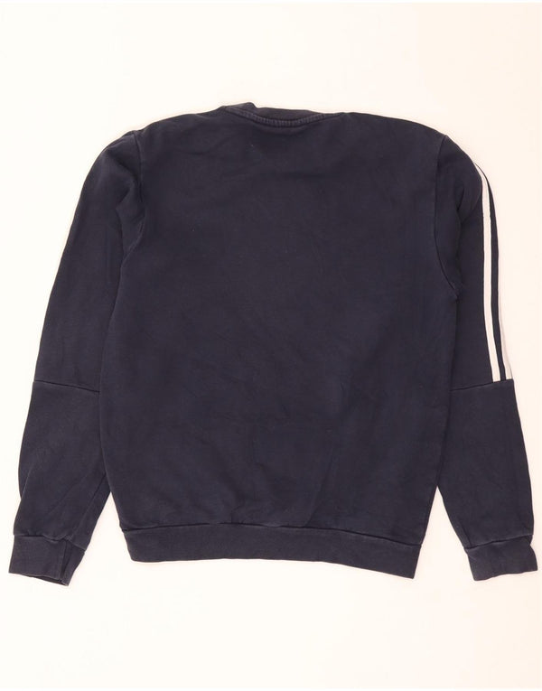 Adidas Mens Sweatshirt Jumper Small Navy Blue Cotton