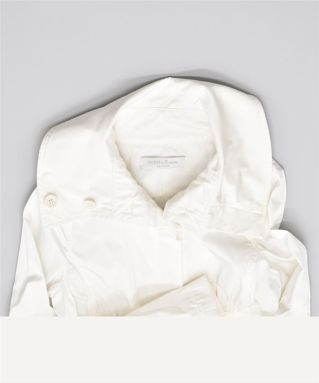 GUESS Womens Trench Coat UK 8 Small White Polyester