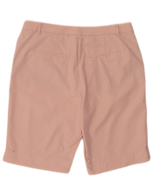 Marks & Spencer Womens Chino Shorts UK 16 Large W36 Pink Cotton