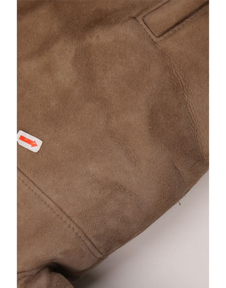 Vintage Womens Shearling Coat EU 42 Large Beige Shearling