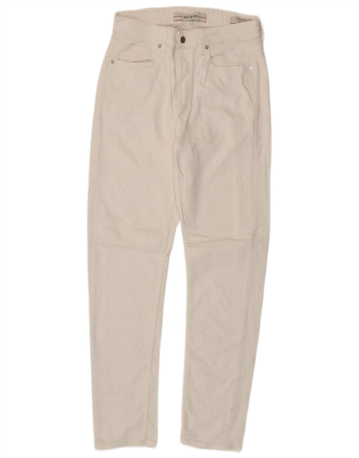 GUESS Womens Relaxed Fit Slim Jeans W29 L31  Off White Cotton
