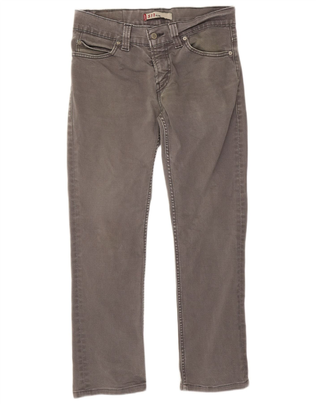 Levi's Womens 511 Slim Jeans W32 L28 Grey Cotton