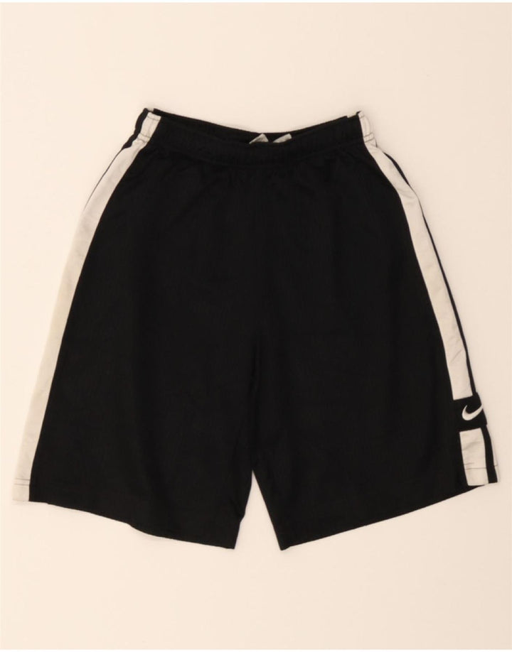 NIKE Boys Sport Shorts 7-8 Years Small Black Colourblock Polyester Vintage Nike and Second-Hand Nike from Messina Hembry 