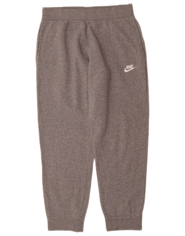 Nike Girls Tracksuit Trousers 13-14 Years XL Grey Flecked Cotton