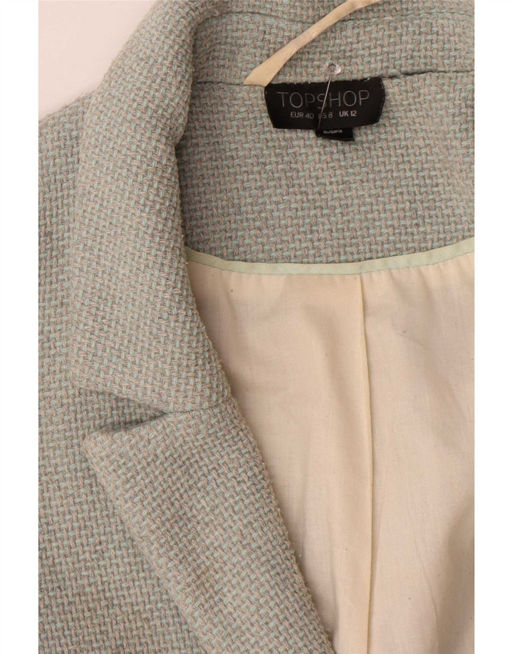 Topshop Womens Oversized Open Overcoat UK 12 Medium Grey Acrylic