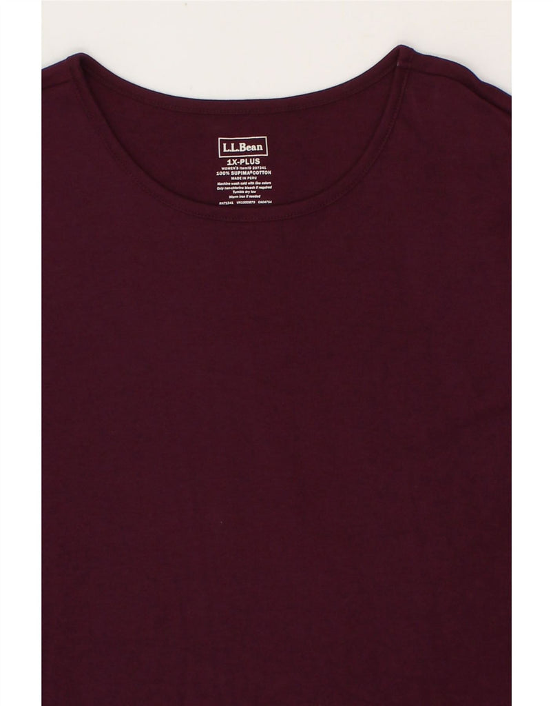 L.L.BEAN Womens T-Shirt Top UK 18 XL Purple Cotton Vintage L.L.Bean and Second-Hand L.L.Bean from Messina Hembry 