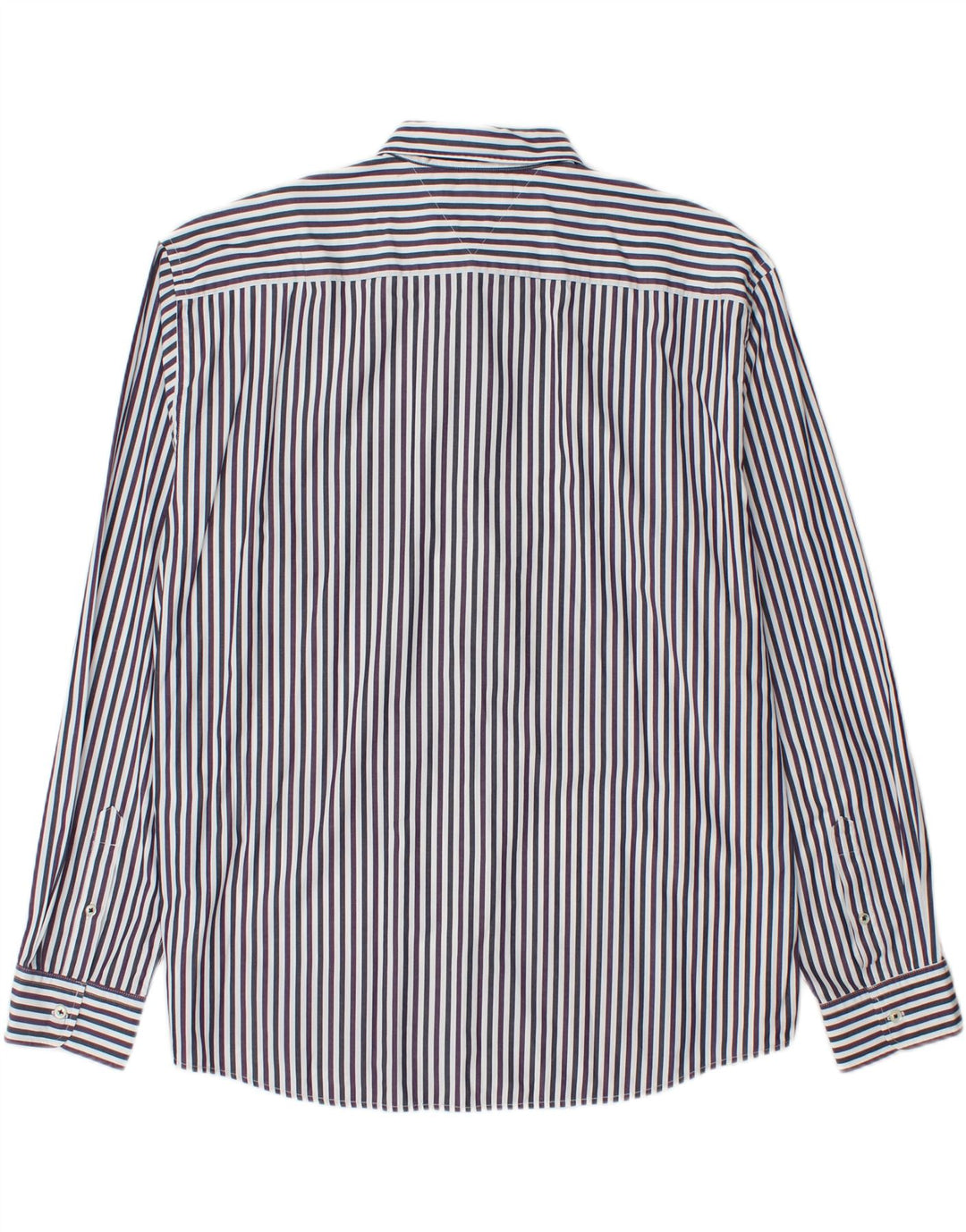 TOMMY HILFIGER Mens Shirt 2XL Blue Pinstripe Cotton