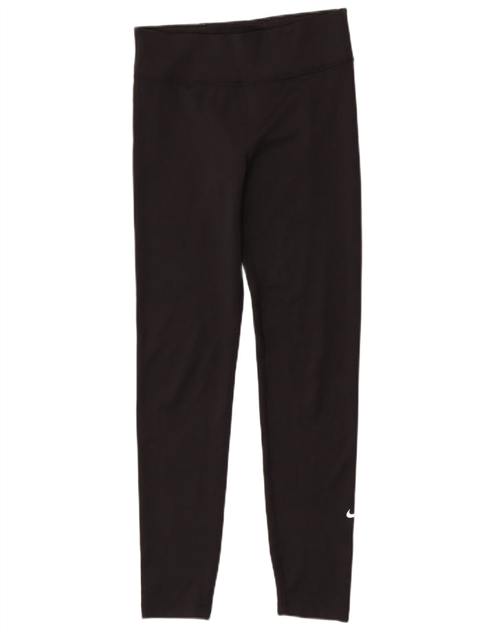 Nike Girls Dri Fit Leggings 13-14 Years XL  Black Polyester