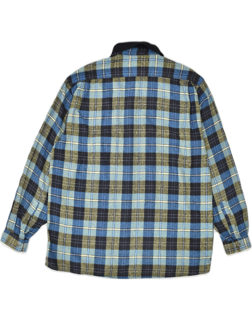 VINTAGE Mens Flannel Shirt XL Blue Check Cotton | Vintage | Thrift | Second-Hand | Used Clothing | Messina Hembry 