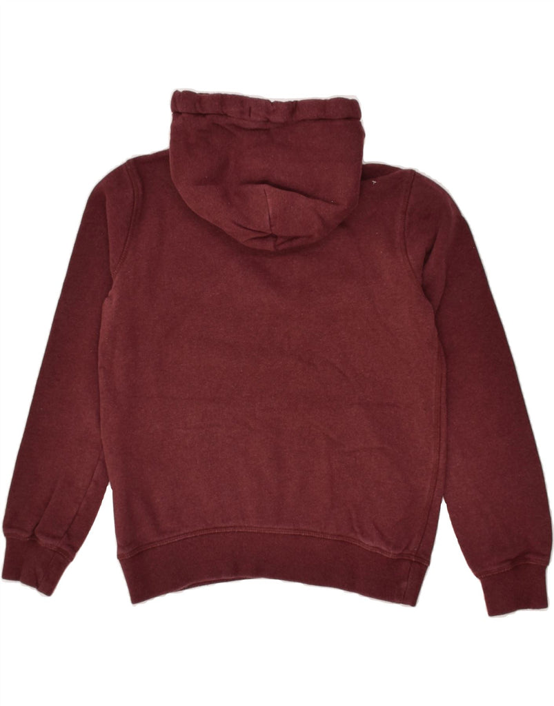 JACK WILLS Womens Graphic Hoodie Jumper UK 6 XS  Burgundy Cotton | Vintage Jack Wills | Thrift | Second-Hand Jack Wills | Used Clothing | Messina Hembry 