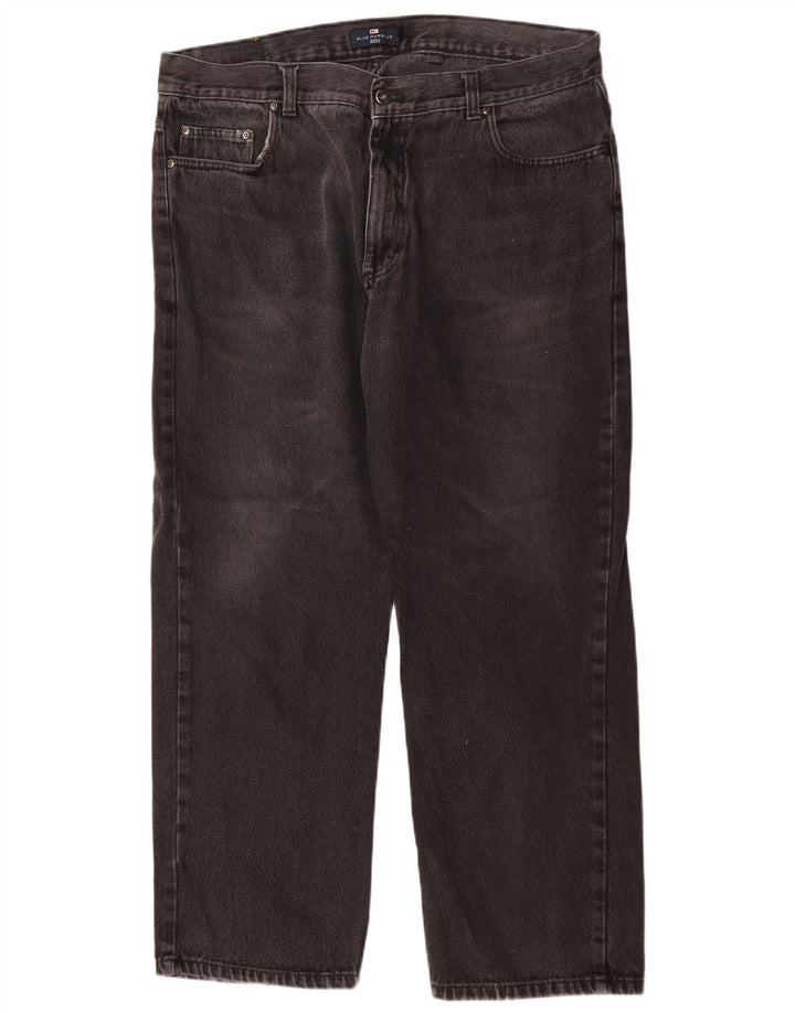 Marks & Spencer Mens Blue Harbour Straight Jeans W40 L29 Black Cotton