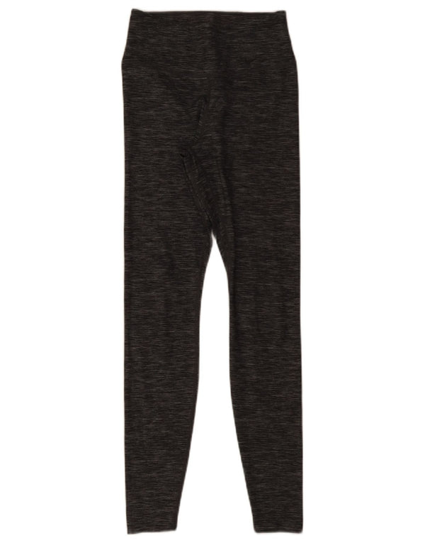 Nike Womens Dri Fit Leggings UK 4 XS Grey Flecked Polyester