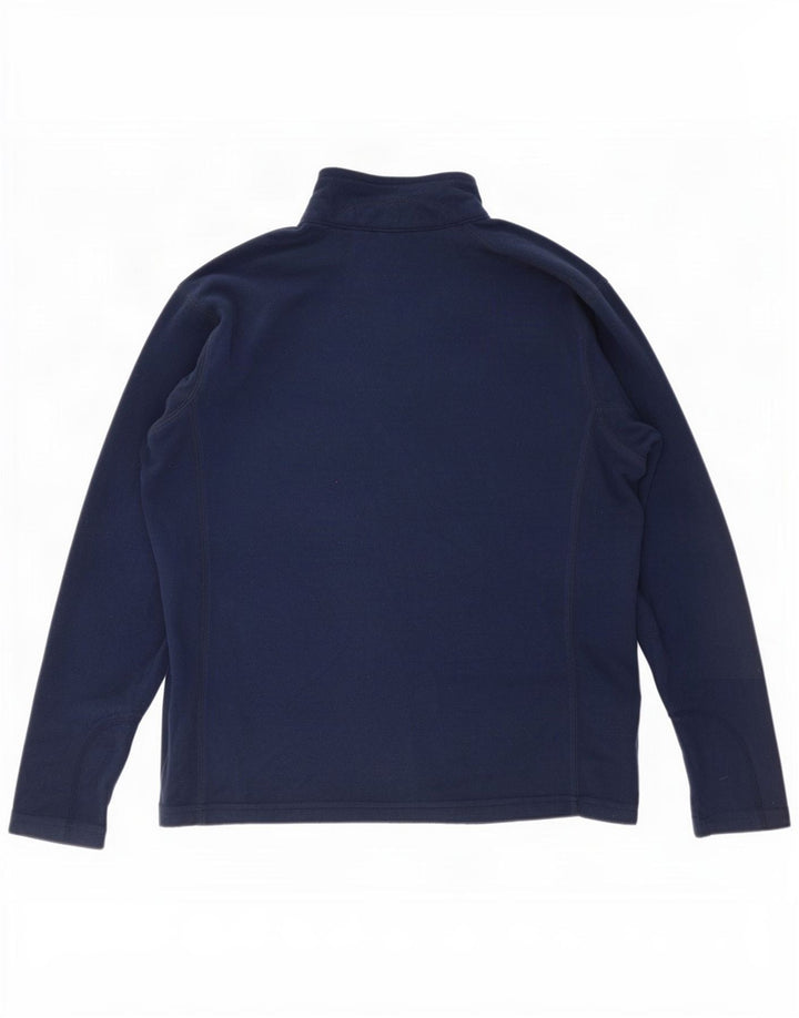Columbia Mens Zip Neck Fleece Jumper Large Navy Blue Polyester