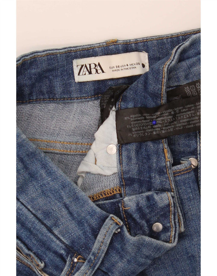 Zara Womens Bootcut Jeans EU 36 XS W26 L29 Blue Cotton