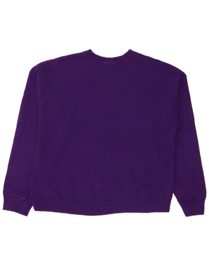 Champion Womens Sweatshirt Jumper UK 14 Medium Purple Cotton
