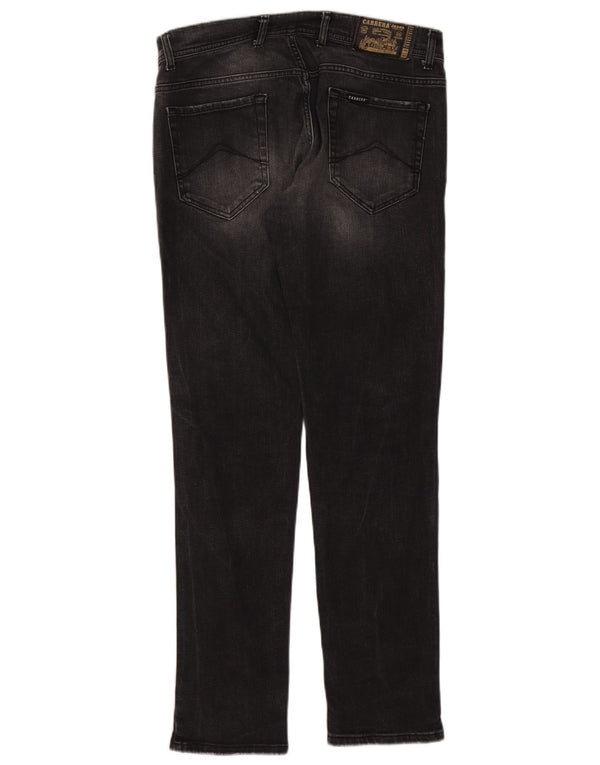 Carrera Mens 717 Distressed Slim Jeans W34 L32 Black Cotton