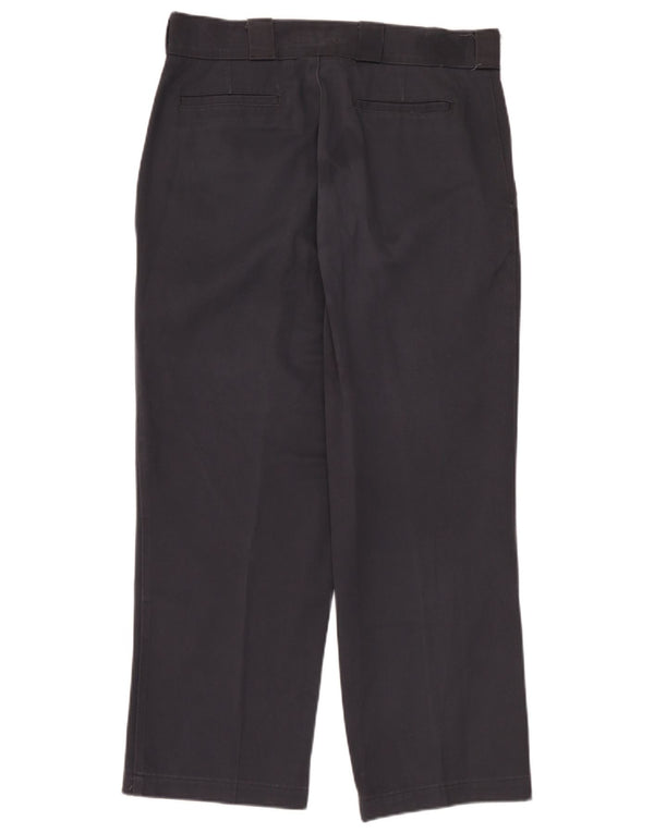 Zara Mens Straight Chino Trousers EU 44 Large W34 L28 Grey Polyester