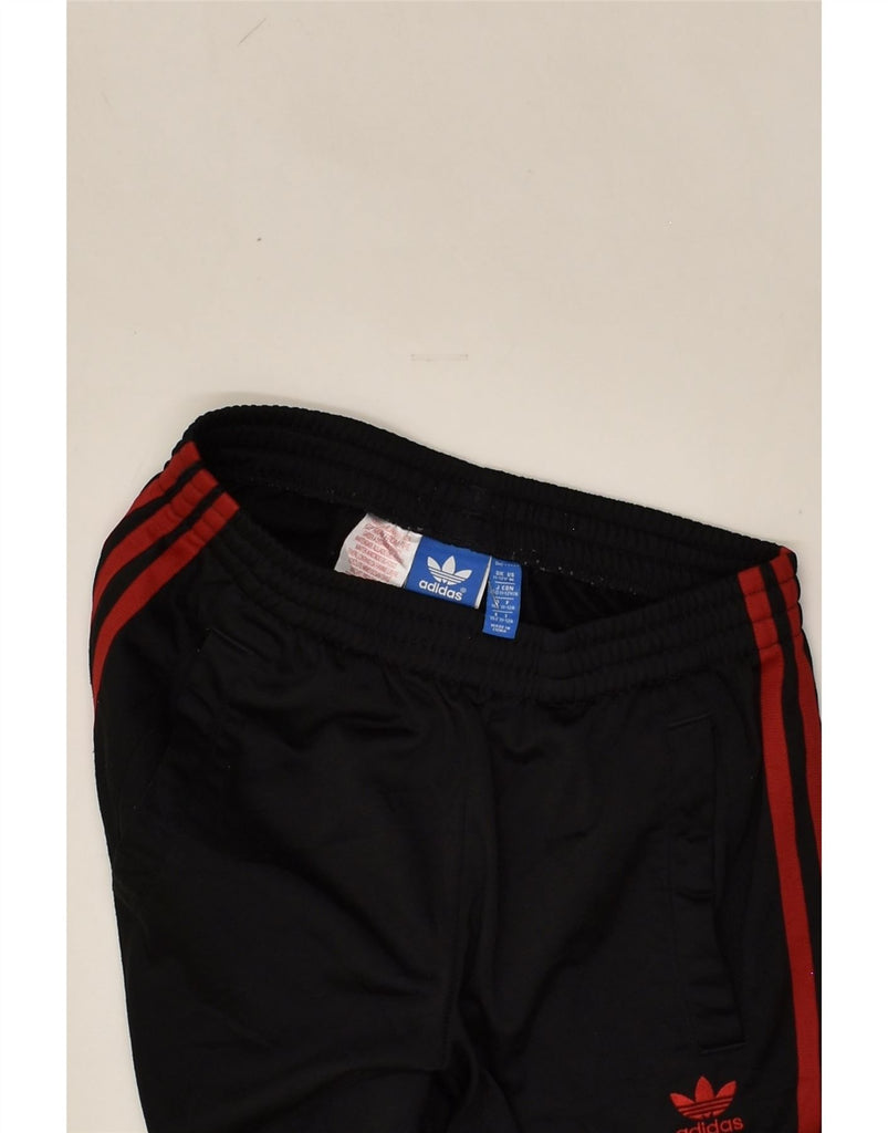 ADIDAS Boys Tracksuit Trousers 11-12 Years Black Polyester | Vintage Adidas | Thrift | Second-Hand Adidas | Used Clothing | Messina Hembry 