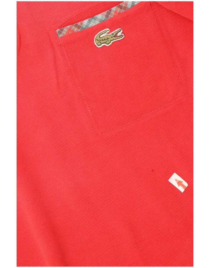 Lacoste Mens Polo Shirt Size 5 Large Red Cotton