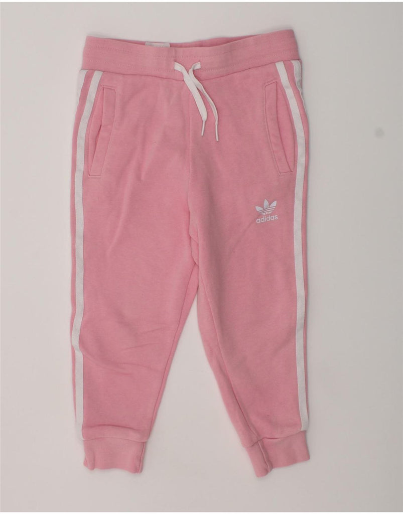 ADIDAS Girls Tracksuit Trousers Joggers 3-4 Years Pink Cotton | Vintage Adidas | Thrift | Second-Hand Adidas | Used Clothing | Messina Hembry 