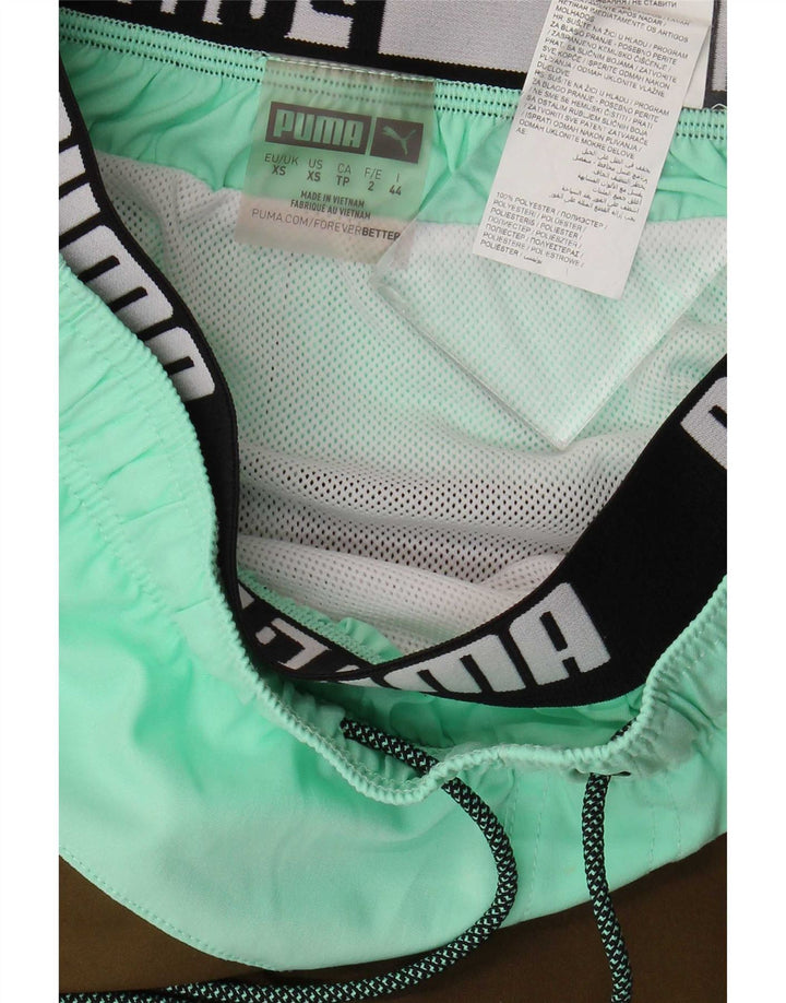 Puma Mens Graphic Swimming Shorts XS Khaki Colourblock Polyester