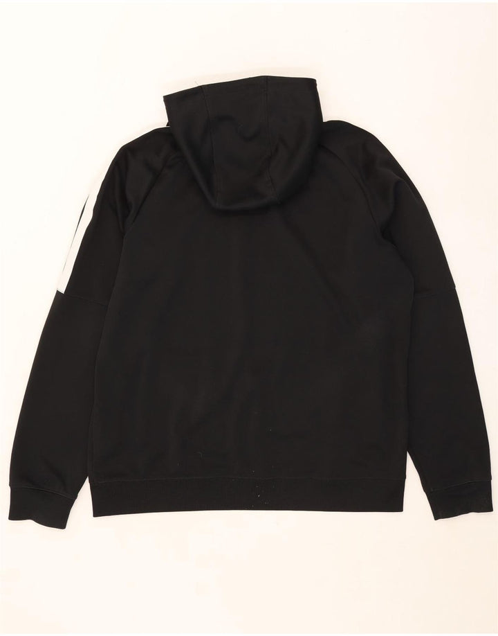 Nike Mens Zip Hoodie Sweater 2XL Black Colourblock Polyester