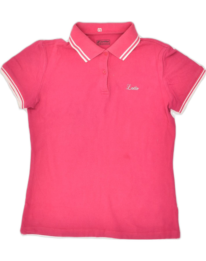 LOTTO Womens Polo Shirt Medium Pink Cotton | Vintage Lotto | Thrift | Second-Hand Lotto | Used Clothing | Messina Hembry 