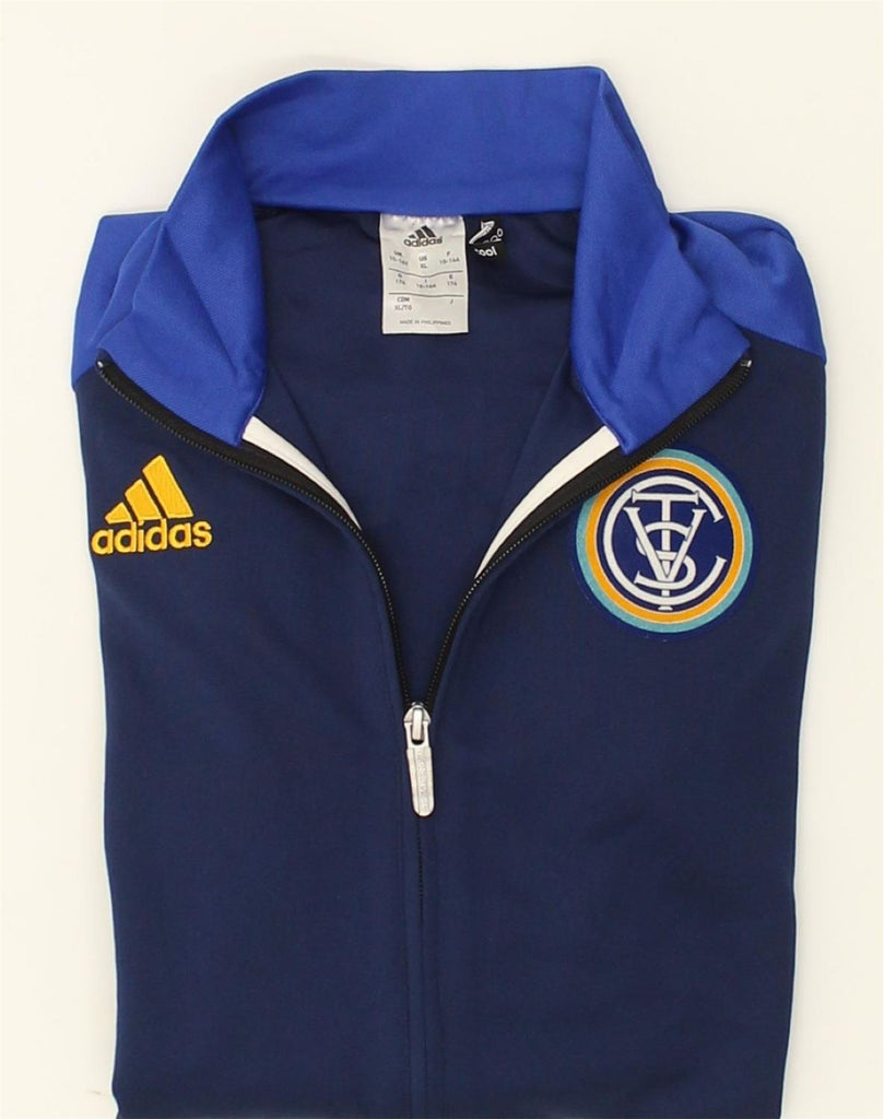 ADIDAS Boys Climacool Graphic Tracksuit Top Jacket 15-16 Years Navy Blue | Vintage Adidas | Thrift | Second-Hand Adidas | Used Clothing | Messina Hembry 