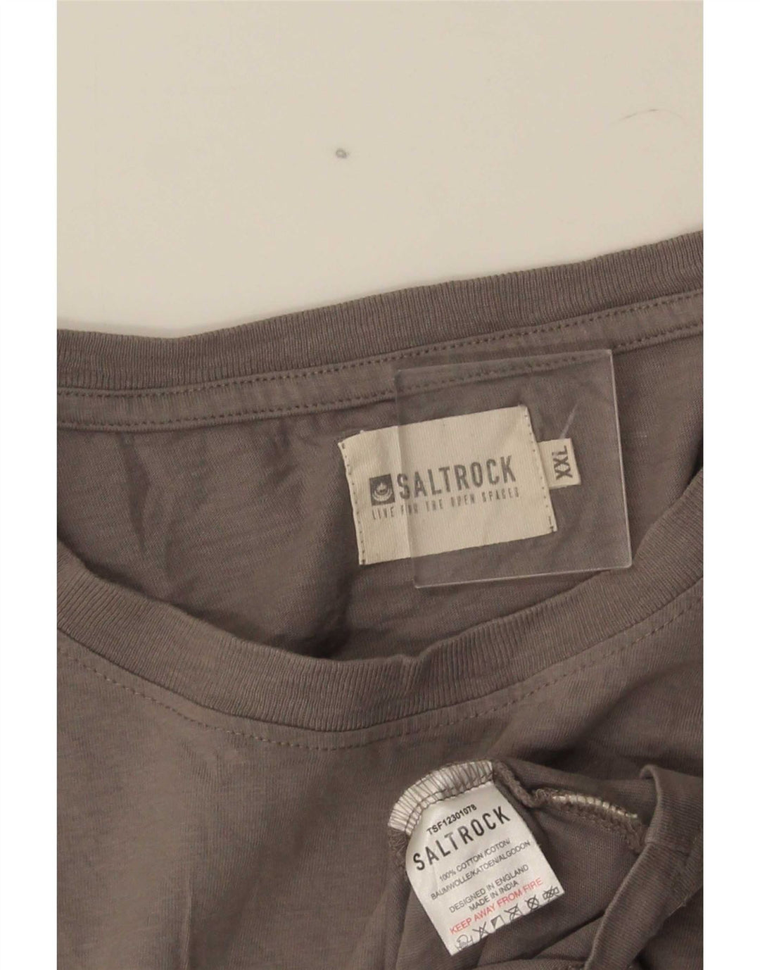 Saltrock Mens Graphic T-Shirt Top 2XL Grey Cotton