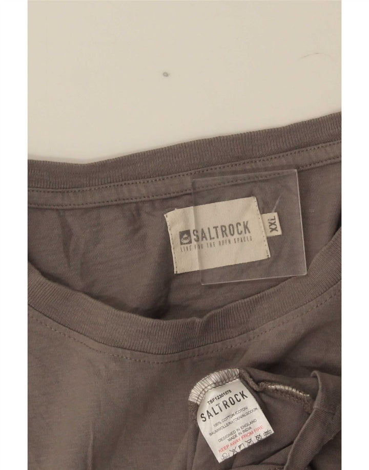 Saltrock Mens Graphic T-Shirt Top 2XL Grey Cotton