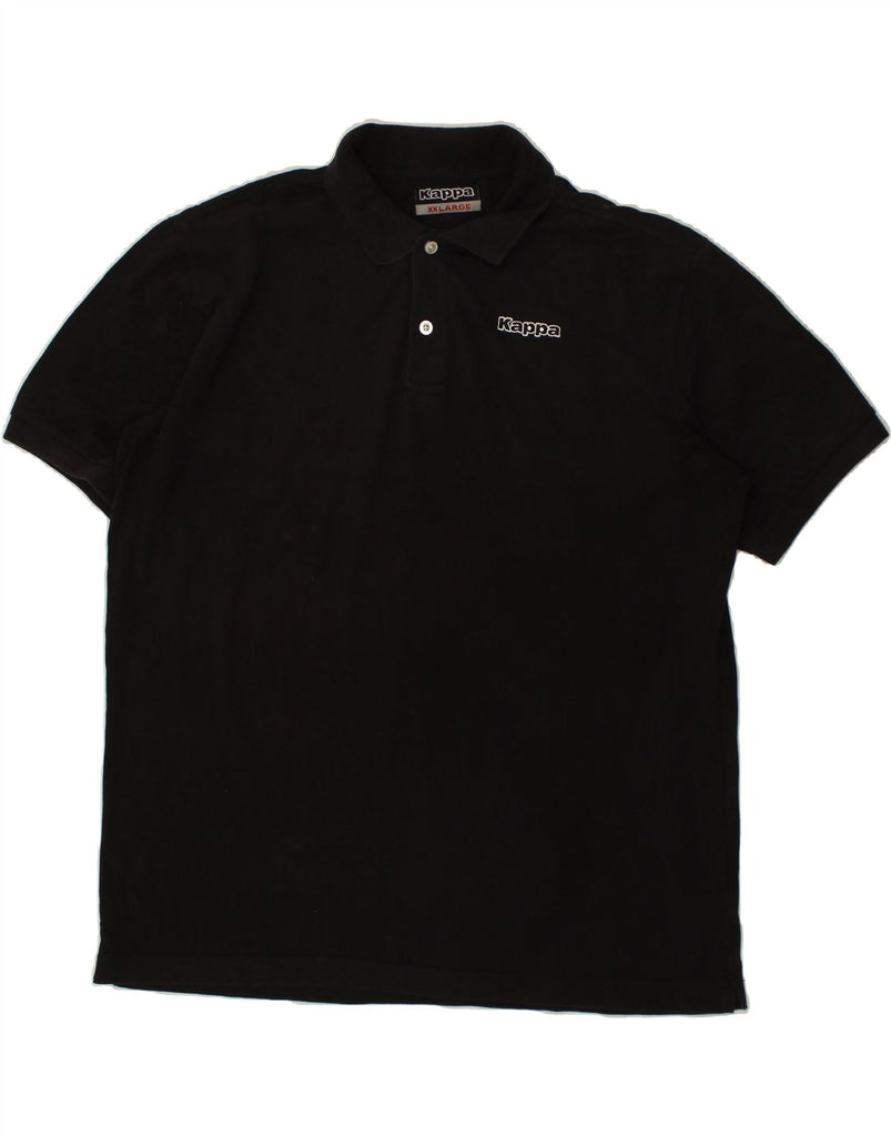 KAPPA Mens Polo Shirt 2XL Black Cotton Vintage Kappa and Second-Hand Kappa from Messina Hembry 