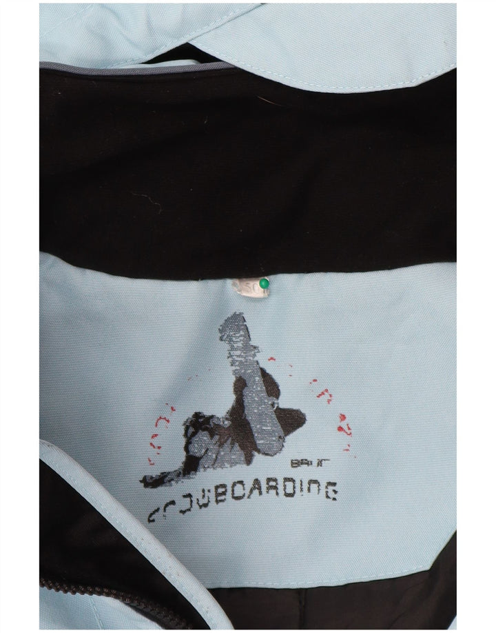 Brugi Mens Hooded Ski Jacket IT 50 Large Blue Colourblock Polyester