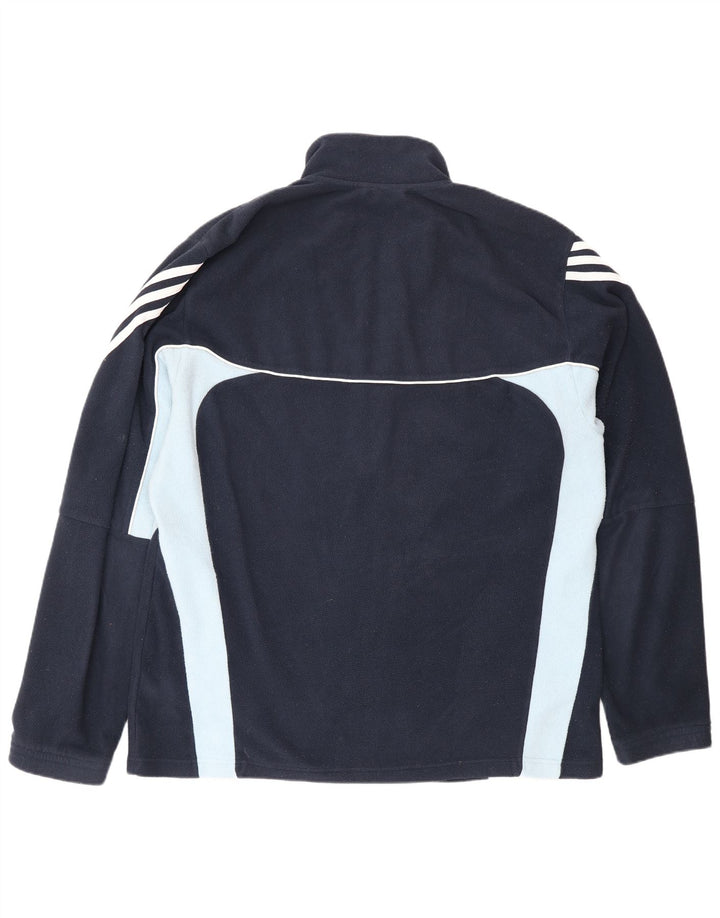Adidas Mens Climawarm Fleece Jacket XL Navy Blue Colourblock Polyester