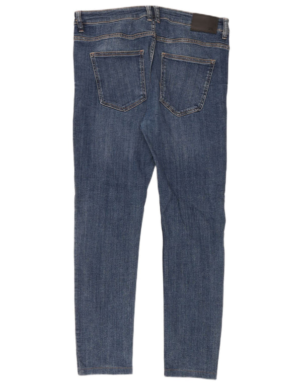 Zara Mens Slim Jeans EU 44 Large W34 L30 Blue Cotton