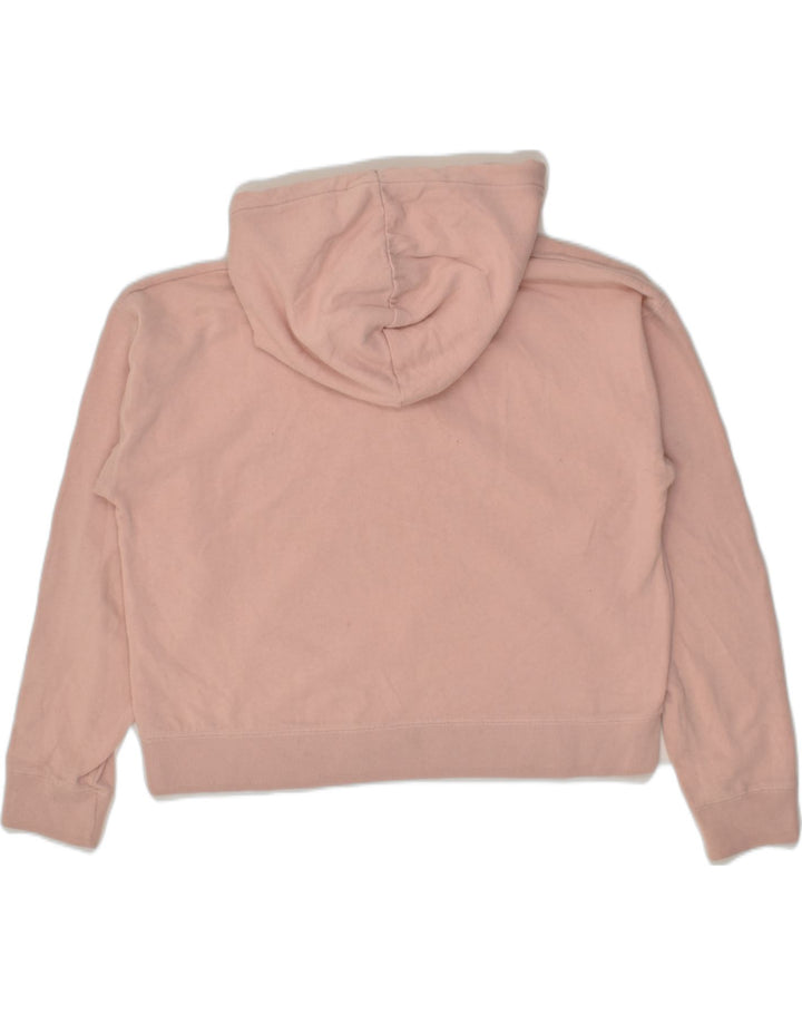 JACK WILLS Womens Graphic Crop Hoodie Jumper UK 12 Medium Beige Cotton | Vintage Jack Wills | Thrift | Second-Hand Jack Wills | Used Clothing | Messina Hembry 