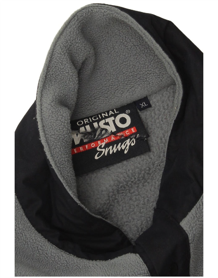 Musto Mens Button Neck Fleece Jumper XL Grey Polyester