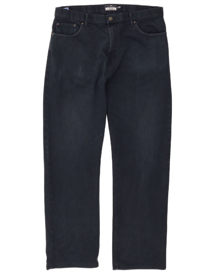 Marks & Spencer Mens Blue Harbour Straight Jeans W36 L31 Navy Blue Cotton