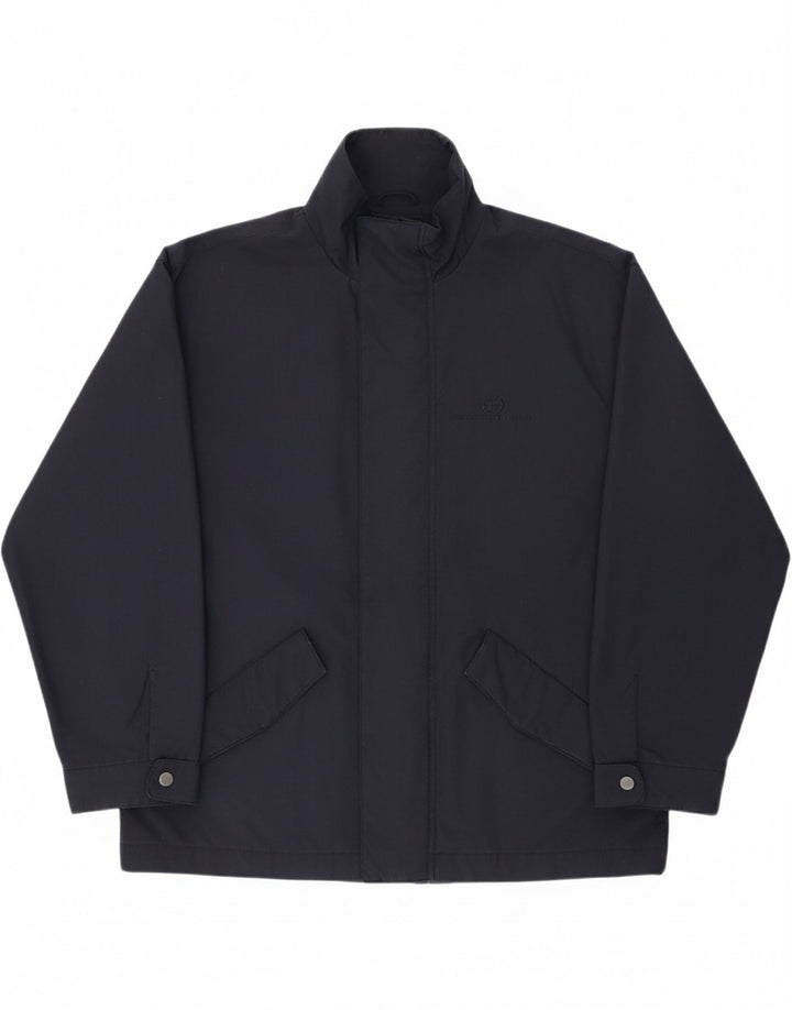 SERGIO TACCHINI Mens Bomber Jacket UK 40 Large Navy Blue Polyester