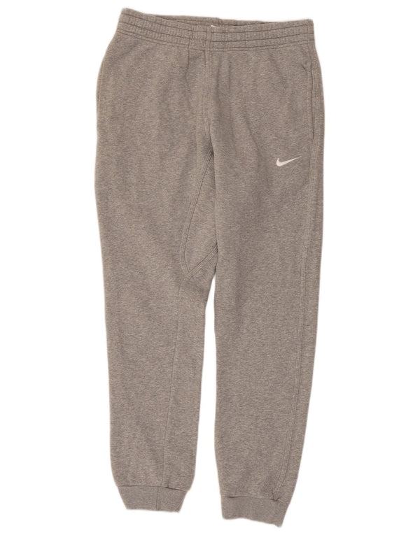 Nike Womens Tracksuit Trousers Joggers UK 14 Medium Grey Flecked Cotton