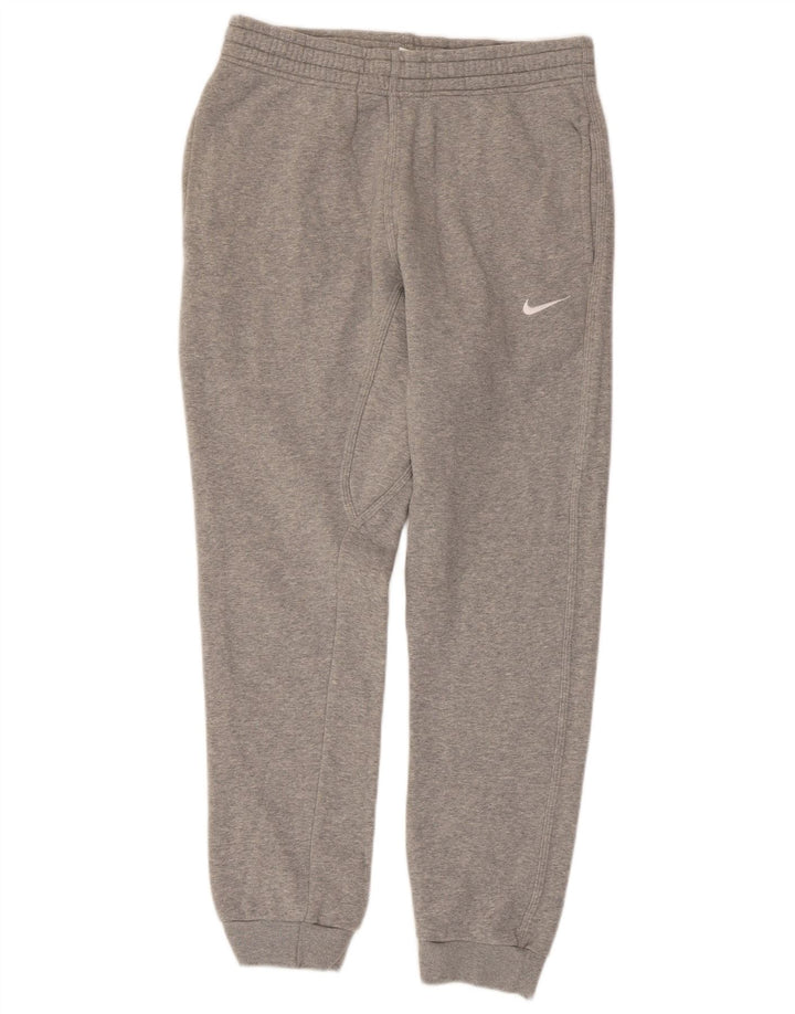 Nike Womens Tracksuit Trousers Joggers UK 14 Medium Grey Flecked Cotton