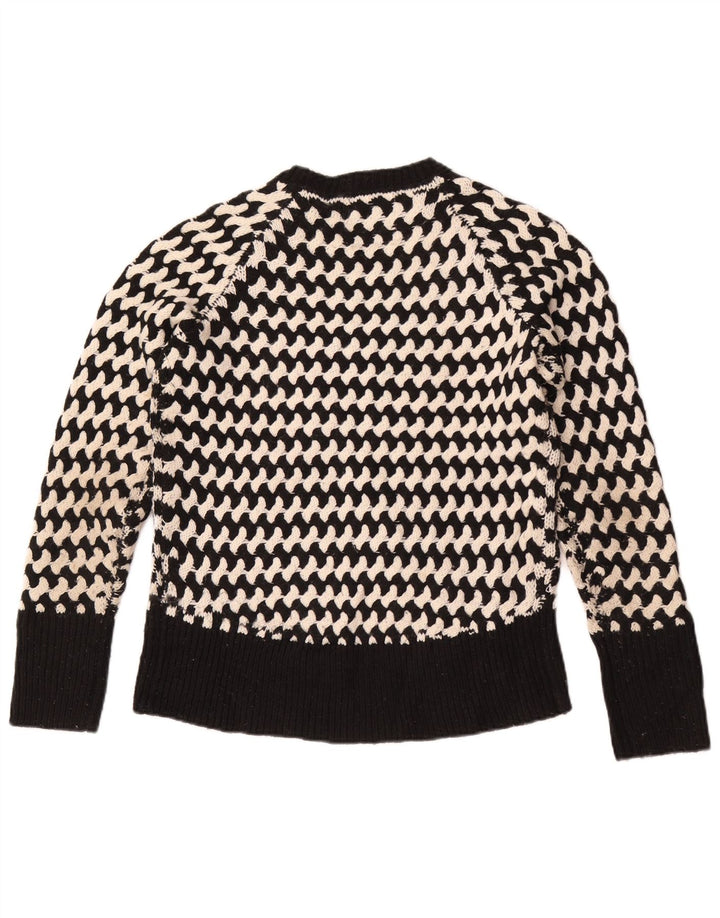 Rip Curl Womens Crew Neck Jumper Sweater US 8 Medium Black Striped