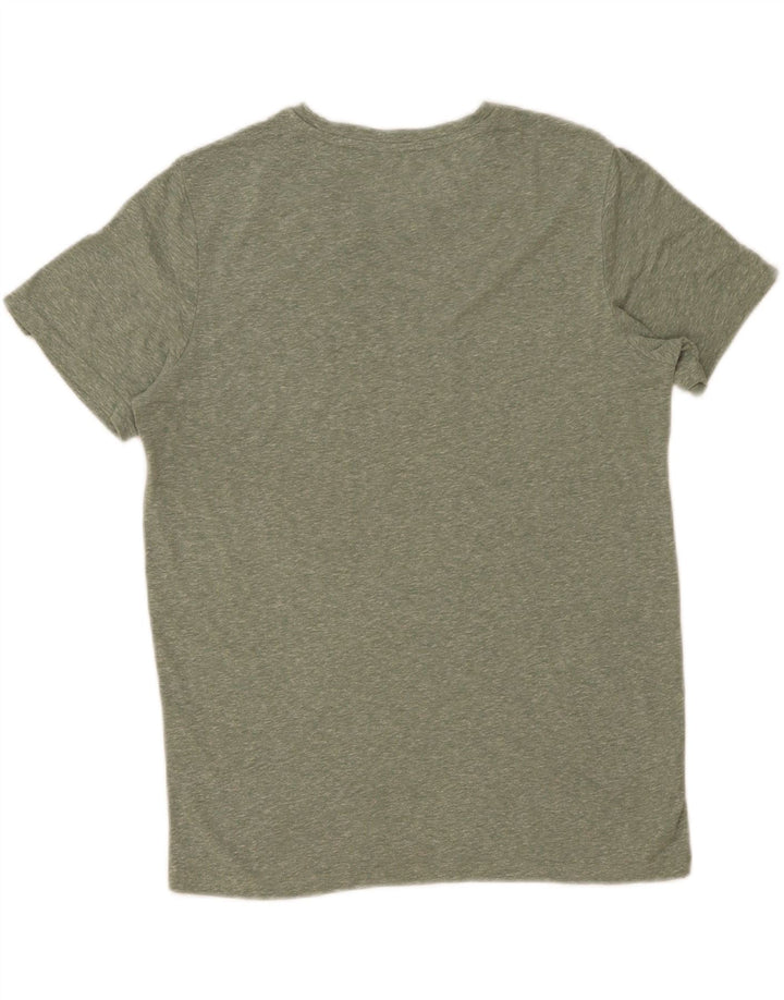Jack & Jones Mens Graphic T-Shirt Top Small Green Flecked Polyester