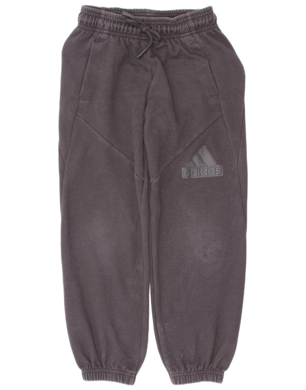Adidas Boys Graphic Tracksuit Trousers Joggers 7-8 Years Black