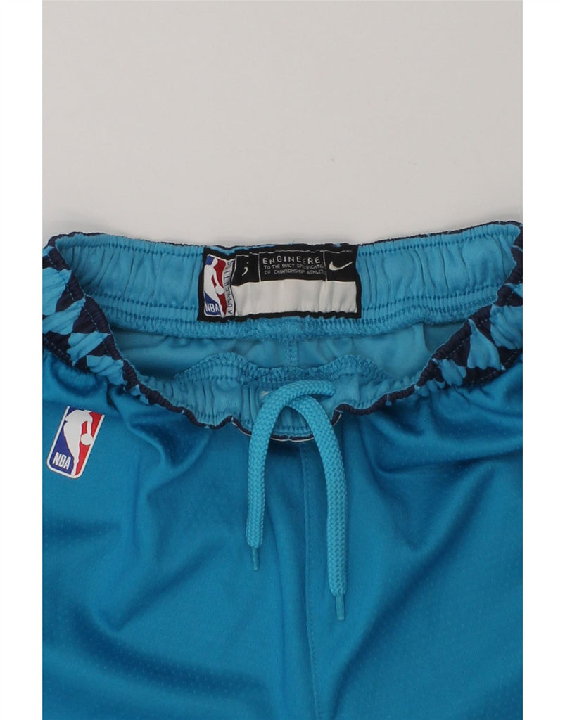 NBA Boys Graphic Sport Shorts 8-9 Years Small  Blue Polyester | Vintage NBA | Thrift | Second-Hand NBA | Used Clothing | Messina Hembry 