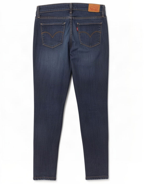 Levi's Womens 711 Skinny Jeans W27 L30 Navy Blue Lyocell