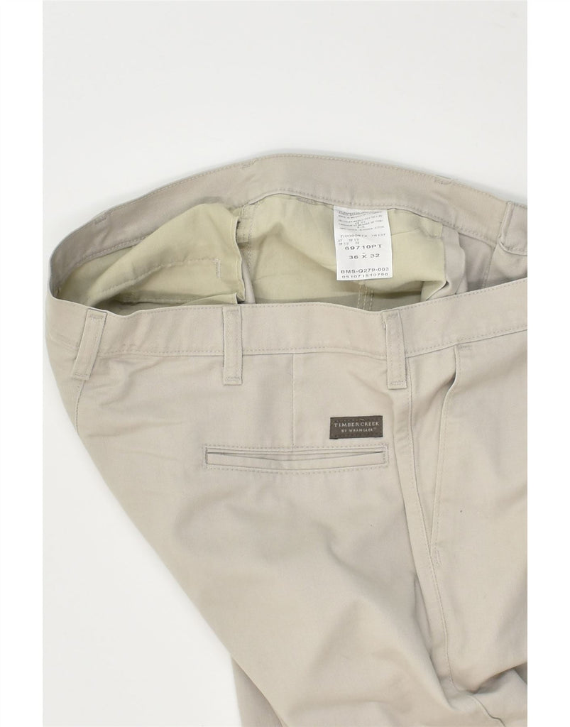 WRANGLER Mens Straight Casual Trousers W36 L32 Grey Cotton | Vintage Wrangler | Thrift | Second-Hand Wrangler | Used Clothing | Messina Hembry 