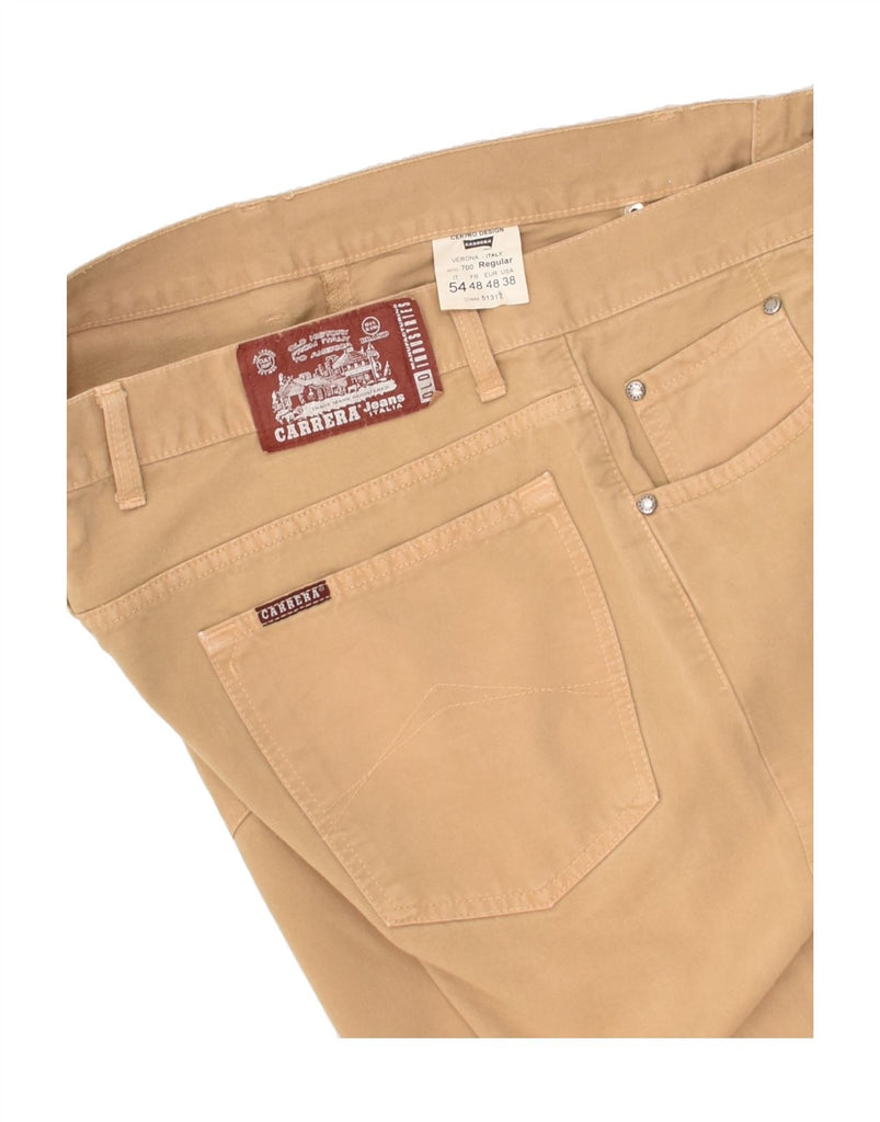 CARRERA Mens Slim Casual Trousers W38 L34 Brown Cotton | Vintage Carrera | Thrift | Second-Hand Carrera | Used Clothing | Messina Hembry 