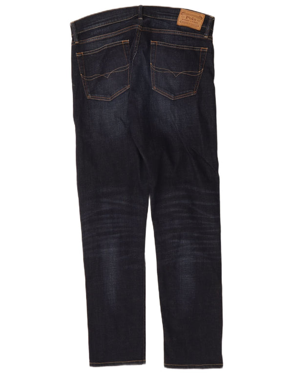 Polo Ralph Lauren Mens Slim Jeans W33 L31 Navy Blue Cotton
